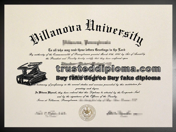 purchase realistic Villanova University diploma