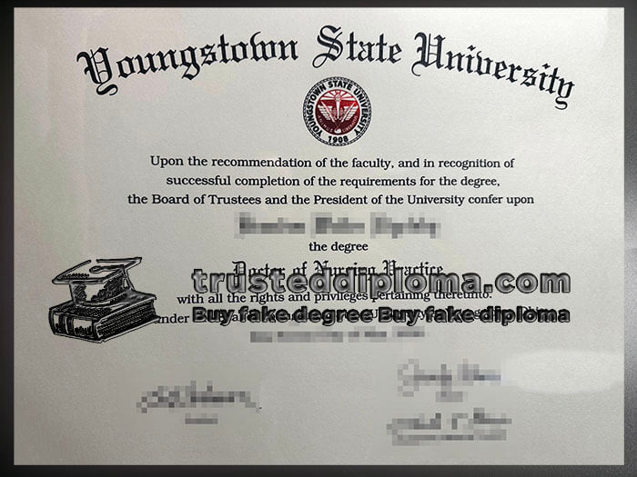 purchase realistic Youngstown State University diploma