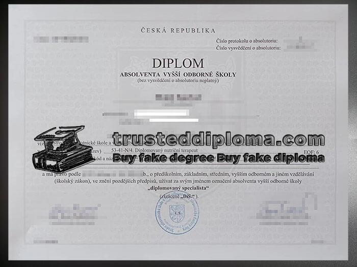 purchase realistic Absolventa Vyssi Odborne Skoly diploma