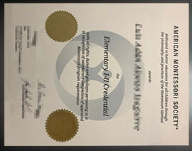 purchase realistic American Montessori Society certificate
