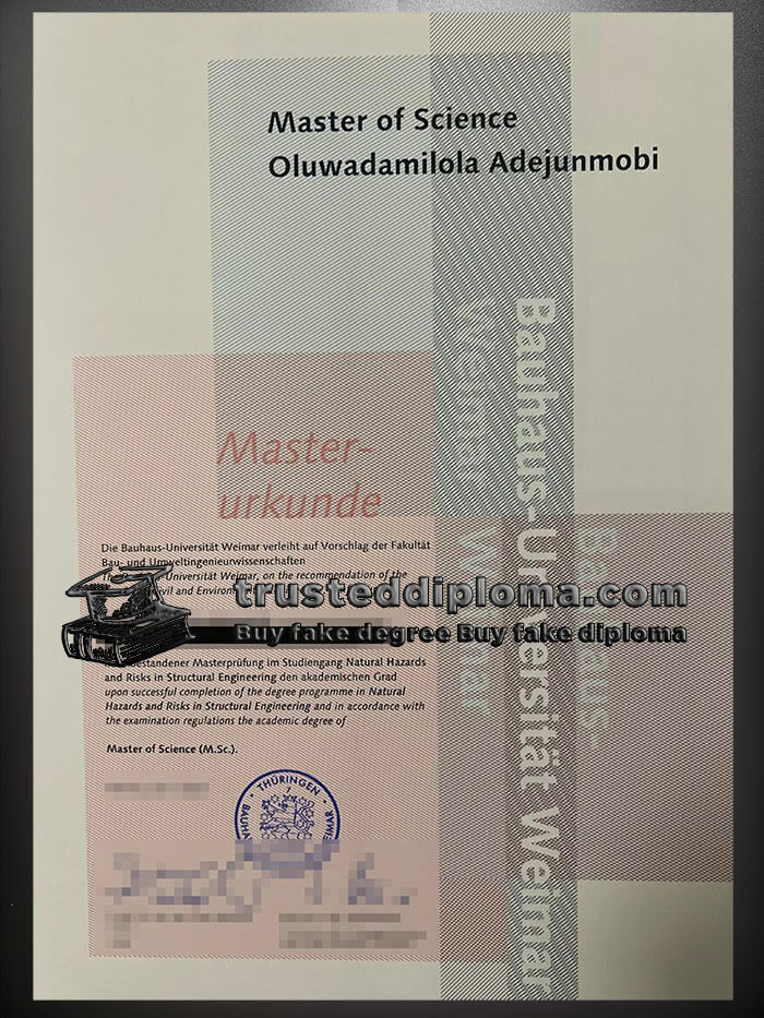 purchase realistic Bauhaus Universität Weimar diploma