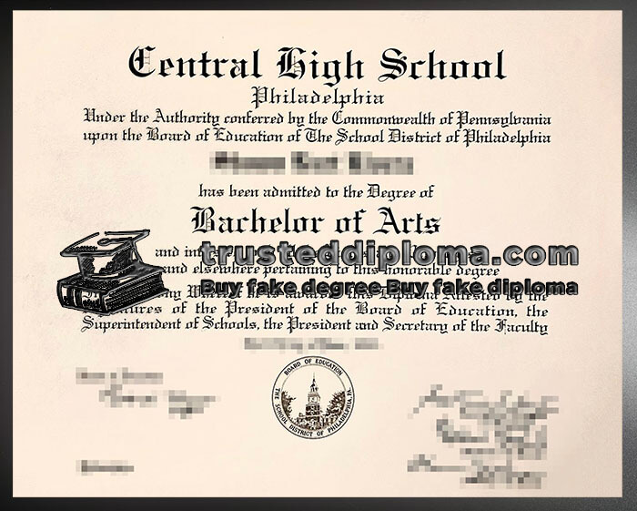 purchase realistic Central High School diploma