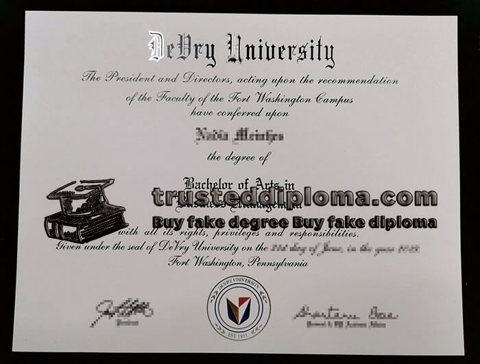 purchase realistic Devry University diploma