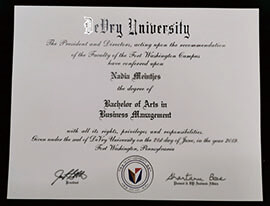 purchase realistic Devry University degree