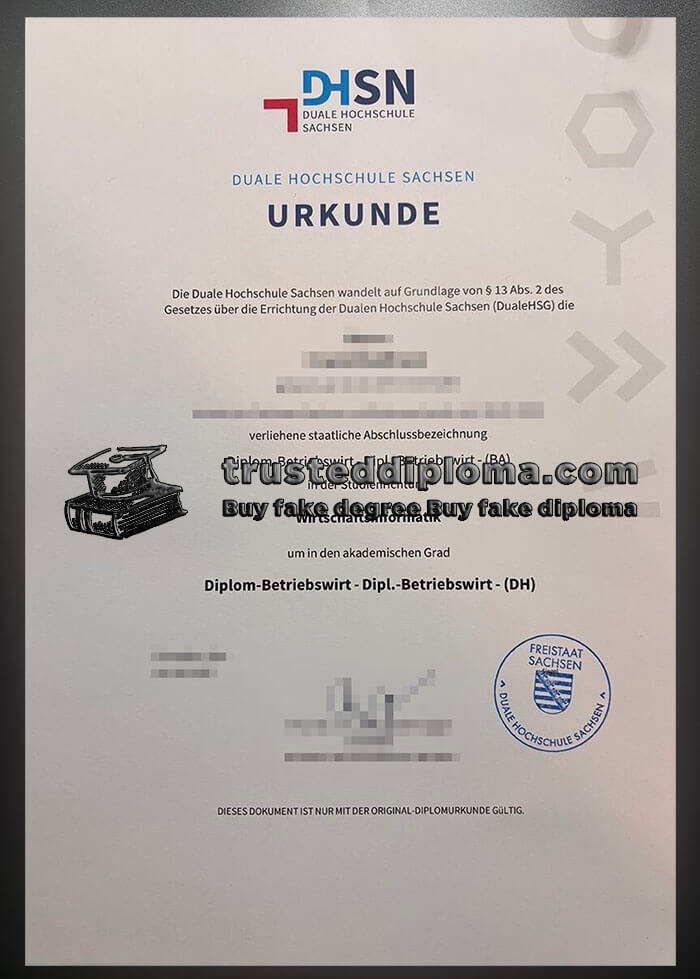 purchase realistic Duale Hochschule Sachsen diploma