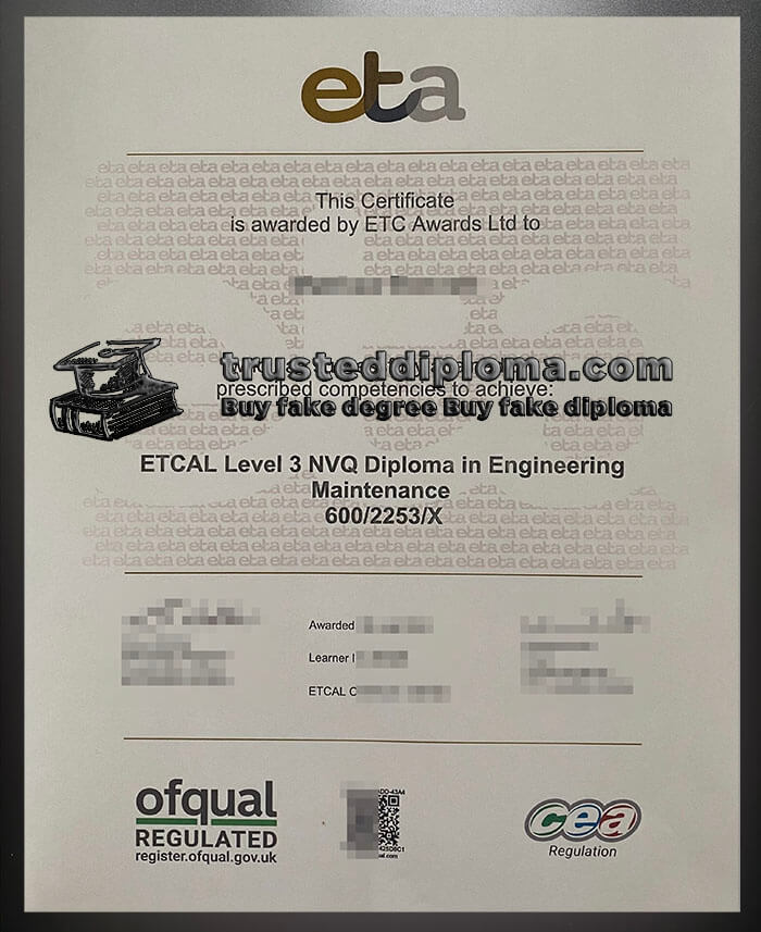 purchase realistic ETCAL Level 3 NVQ Diploma in Engineering Maintenance