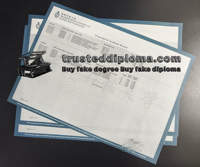 purchase realistic Hong Kong University of Science and Technology Transcript