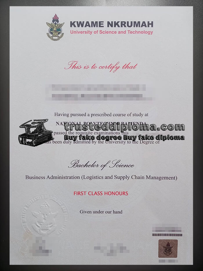 purchase realistic Kwame Nkrumah University of Science and Technology diploma