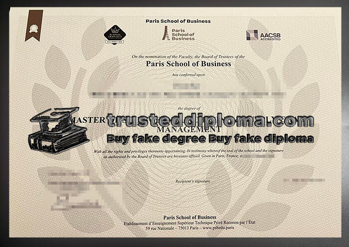 purchase realistic Paris School of Business diploma
