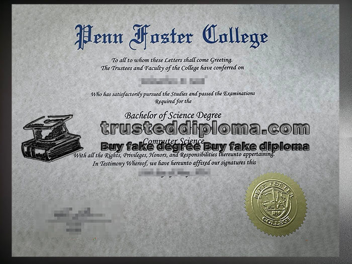 purchase realistic Penn Foster College diploma