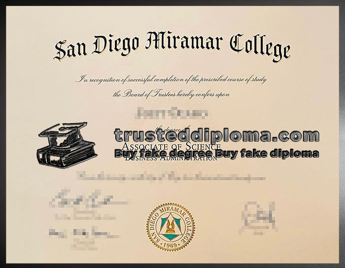 purchase realistic San Diego Miramar College diploma