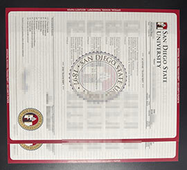 purchase realistic San Diego State University Transcript