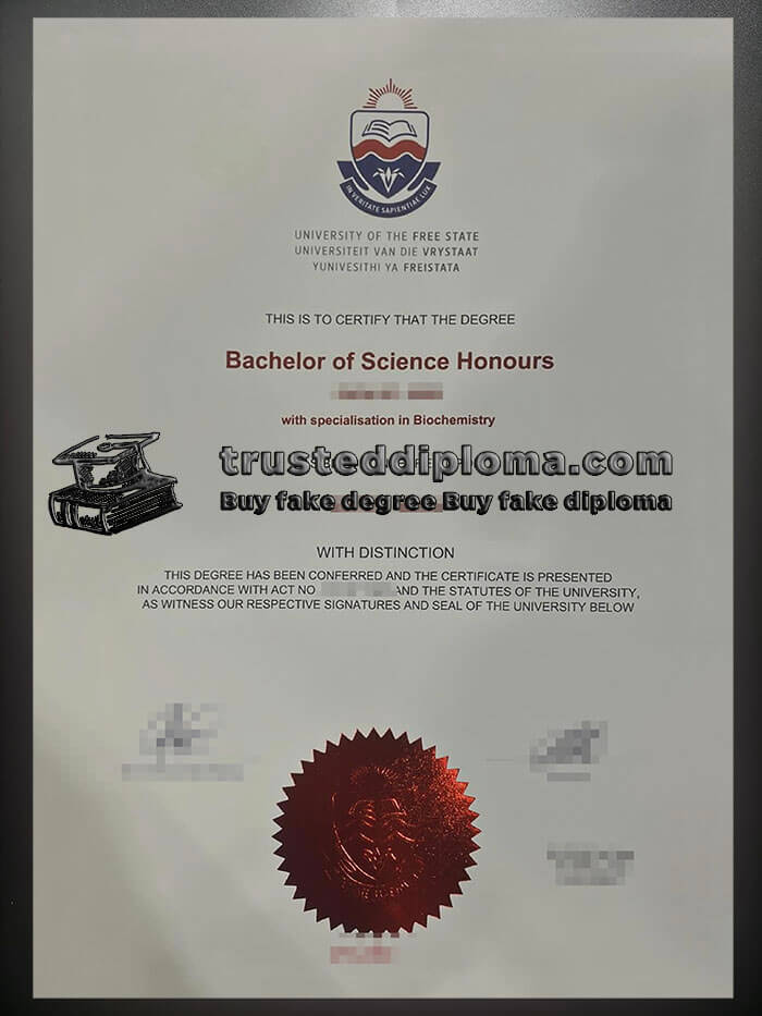 purchase realistic University of the Free State diploma