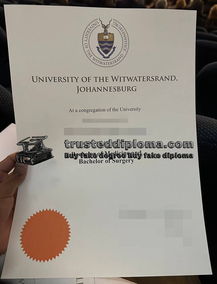 purchase realistic University of the Witwatersrand Johannesburg diploma
