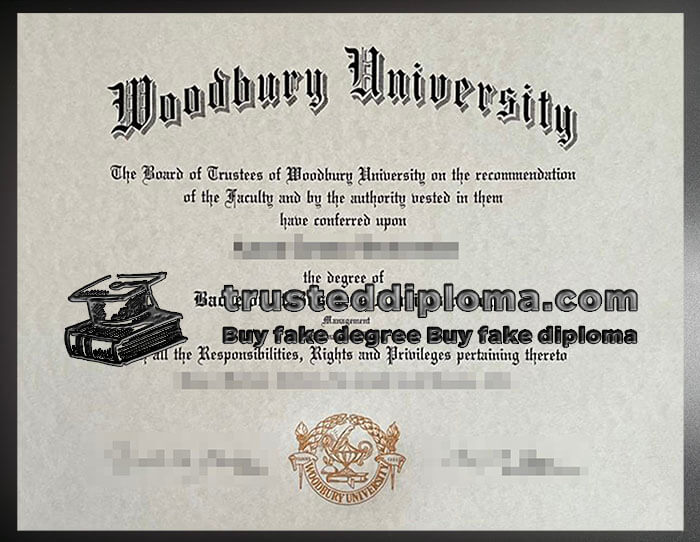 purchase realistic Woodbury University diploma