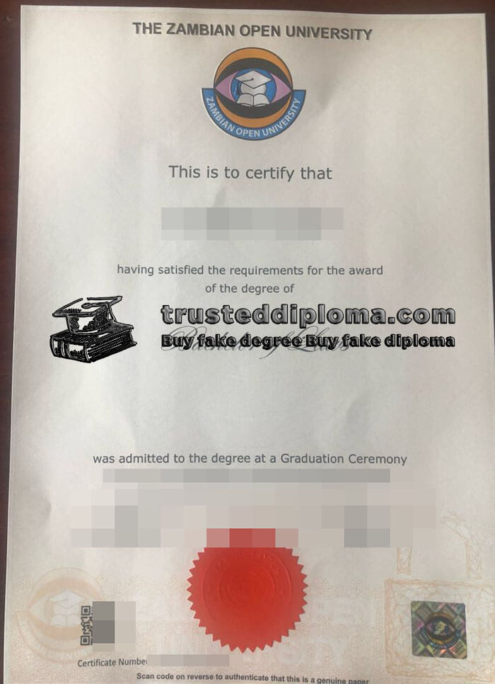 purchase realistic Zambian Open University diploma