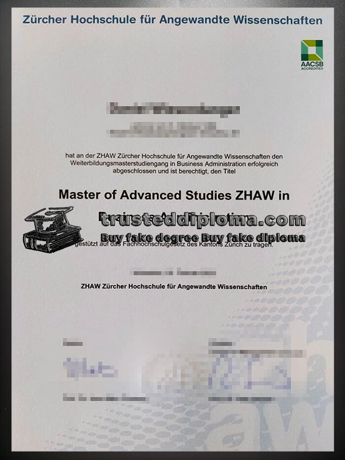 purchase realistic Zürcher Hochschule für Angewandte Wissenschaften diploma